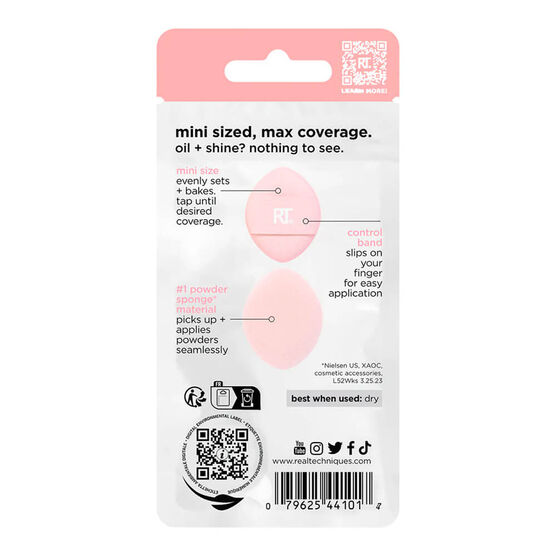 Kit com 3 Esponjas Mini para Pó Real Techniques